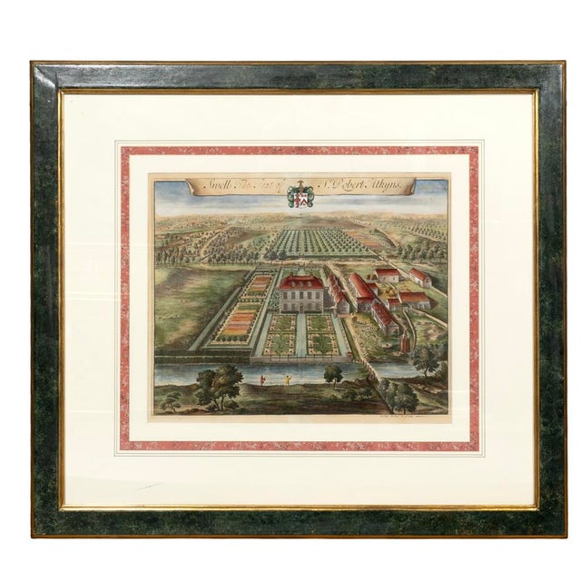 English Set of Eight Hand Colored Engravings of English Country Houses by Johannes Kip For Sale - Image 3 of 9