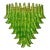 Green Murano Glass “Selle” Chandelier For Sale