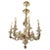 Gold Italian Chandelier in Porcelain, 1950 For Sale - Image 8 of 8