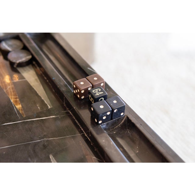 Onyx 1970's Onyx and Marble Backgammon Set For Sale - Image 8 of 10