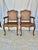 Early 20th Century Early 20th Century French Louis XV Walnut and Caned Armchairs - a Pair For Sale - Image 5 of 11