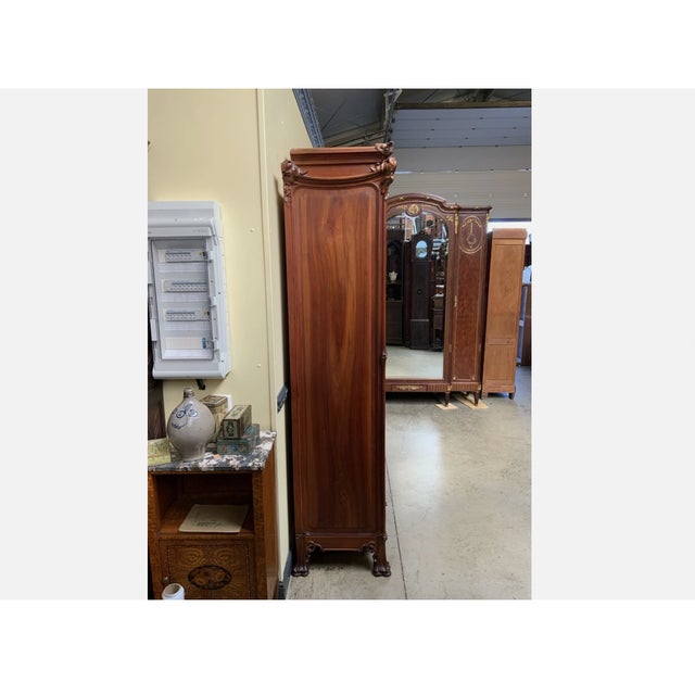 Antique Art Nouveau Wardrobe from École Nancy, 1910 For Sale - Image 4 of 12