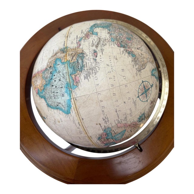 Brown Vintage Replogle Circa "Cold War Era" Floor Globe For Sale - Image 8 of 9