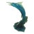 Robert Wyland 1983 Blue Lucite Jumping Marlin in Wave Sculpture For Sale
