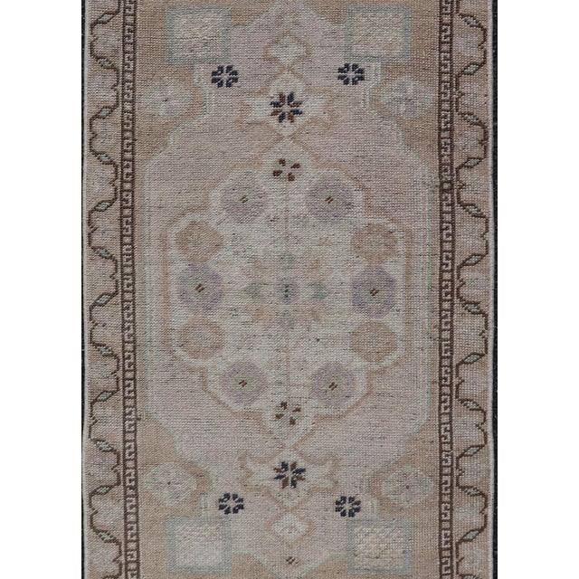 Textile Vintage Turkish Oushak Rug With Medallion Design 1'9 X 3'7 For Sale - Image 7 of 8