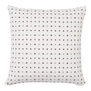 Schumacher Le Joueur 20" Pillow in Rouge Et Noir For Sale