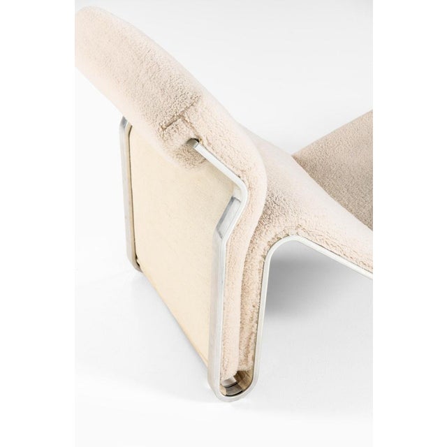 Lysmasken Lounge Chair in Aluminum and Canvas from Eric Sigfrid Persson, 1970s For Sale - Image 6 of 7