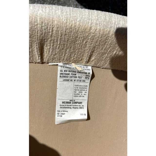 1950s Companion Pair Louis XVI Style Gold Gilt Upholstered Arm Chairs For Sale - Image 13 of 17