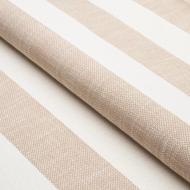 Schumacher Schumacher X Caroline Z Hurley Desert Wide Stripe Fabric In Sand For Sale - Image 4 of 4