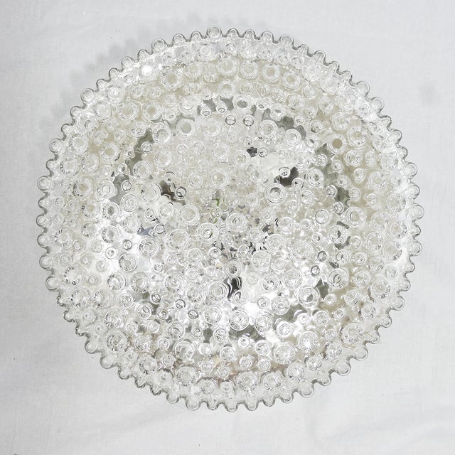 Vintage XL MidCentury Bubbleglass Light Fixture Chairish