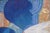 Medium Original Blue Mineral Pigment Painting Male Figures White Bird For Sale - Image 4 of 5