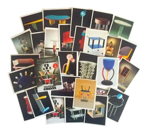 Vintage Memphis Milano Post Modern Designer Collector's Trading Cards Boxed Set