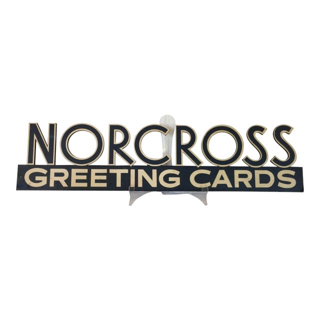 Vintage "Norcross Greeting Cards" Advertising Display Sign For Sale