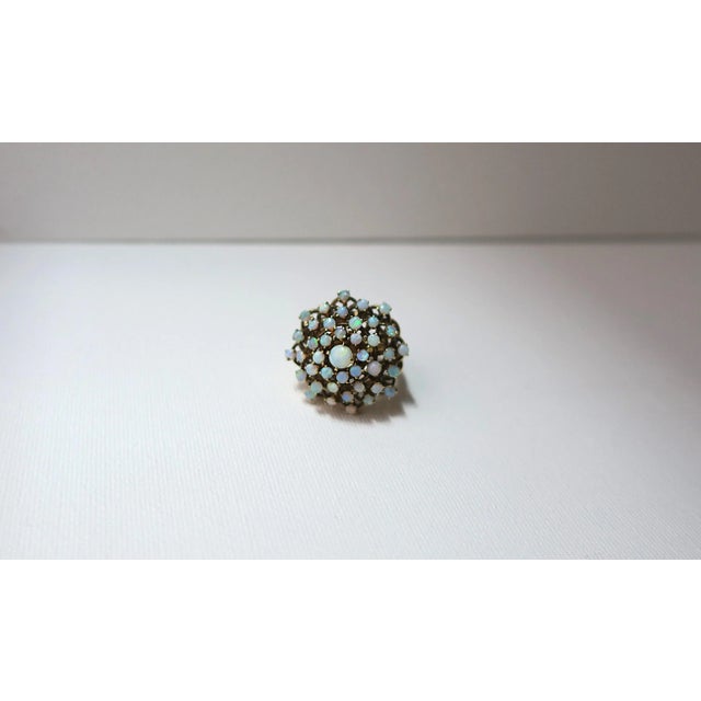 Gold Opal and 14kt Gold Cocktail Ring, Circa 1960s For Sale - Image 8 of 10