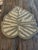 Pair of table top placemats as tropical leaves beaded.