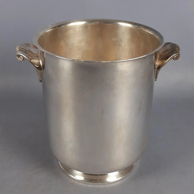 Vintage Art Deco Silver-Plated Gallia Ice Bucket from Christofle, 1960s For Sale - Image 11 of 11