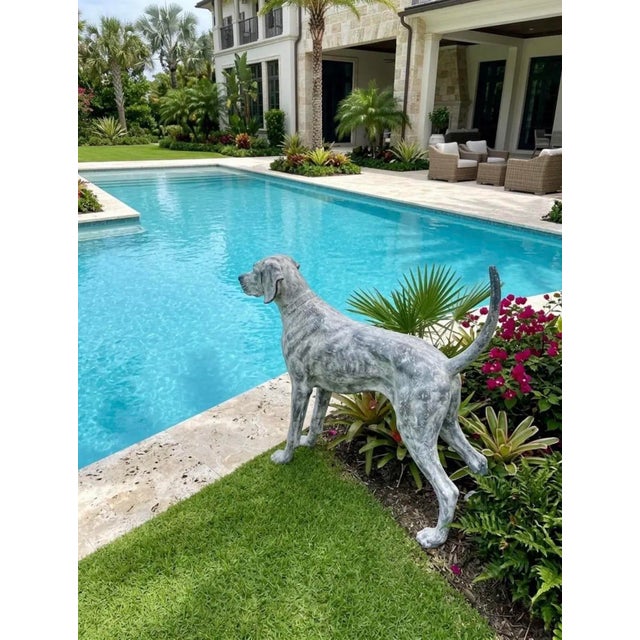 Cast Iron Pointer Dog Sculpture For Sale - Image 11 of 11