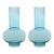 Kenneth Ludwig Chicago Blue Glass Vase (Set of 2) For Sale - Image 4 of 4