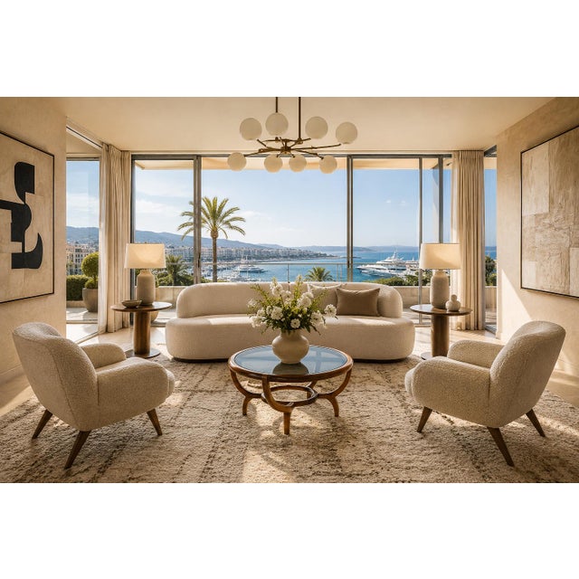 A masterclass in sculptural restraint and structural refinement, this exceptional round coffee table by Giuseppe...