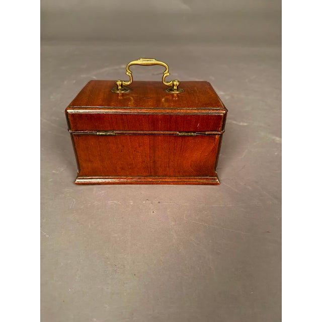 18th Century Dutch Mahogany Tea Caddy With Brass & Bronze Hardware, Circa 1780 For Sale In Indianapolis - Image 6 of 15