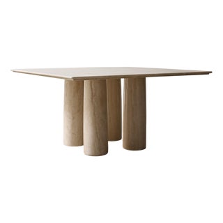 Il Colonnato Dining Table in Travertine by Mario Bellini for Cassina, 1977 For Sale