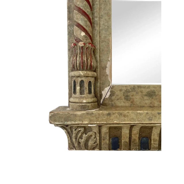 Italian 19th Century Venetian Polychrome Tabernacle Frame as Mirror For Sale - Image 3 of 7