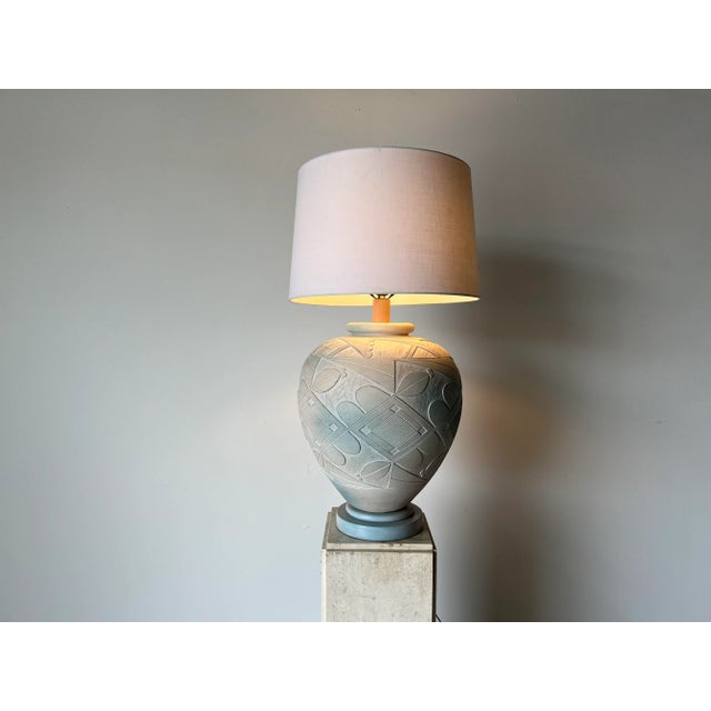 80's Postmodern Geometric Pattern Table Lamp For Sale - Image 12 of 13