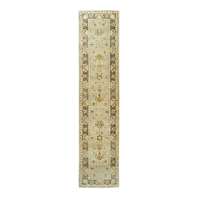 Pasargad DC Turkish Hand Knotted Oushak Runner For Sale