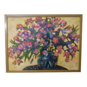 Large Impressionist Floral Still Life by Susan Winkler, 2009 Original Oil Painting | Signed | Framed