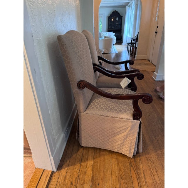 Century Furniture Mahogany-Arm Head Dining Chairs For Sale - Image 4 of 6