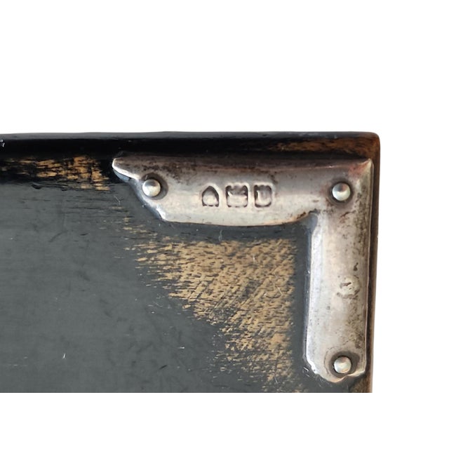 Victorian 1897 Hallmarked English Silver Top Pin Box For Sale - Image 3 of 8