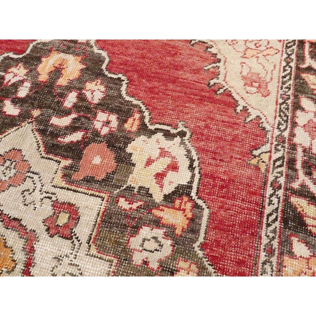 Mid 20th Century Galerie Shabab Collection Mid-20th Century Turkish Oushak Accent Rug For Sale - Image 5 of 8