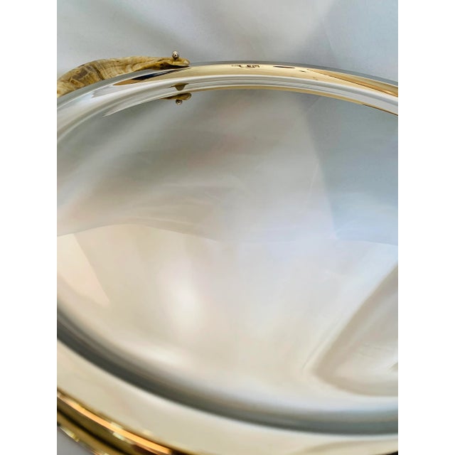 Mid 20th Century Mid 20th Century Ravarini Castoldi Vintage Silverplate & Horn Handle Tray For Sale - Image 5 of 13