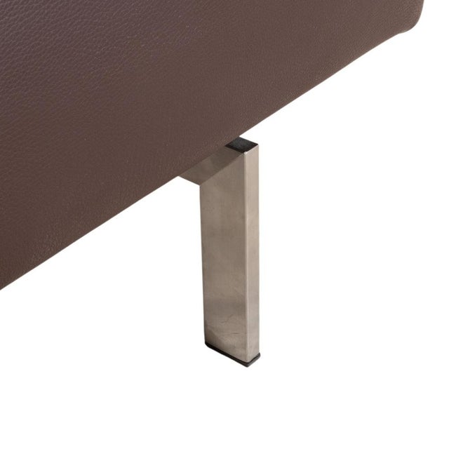 Modern Dono 6100 Ottoman in Brown Leather from Rolf Benz For Sale - Image 3 of 9