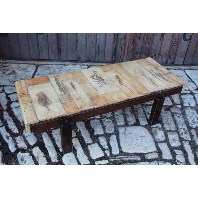 Vintage Coffee Table in Les Herbiers by Roger Capron, 1960s For Sale - Image 11 of 11