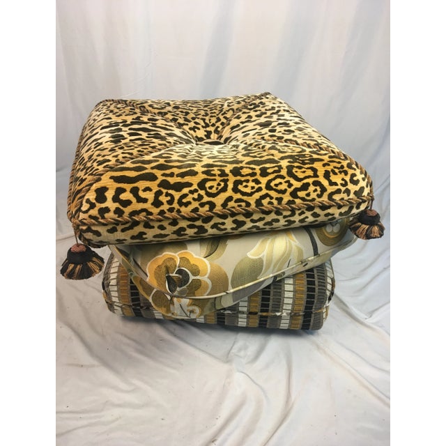 1970s 1970s Vintage Three Cushion Stool For Sale - Image 5 of 8