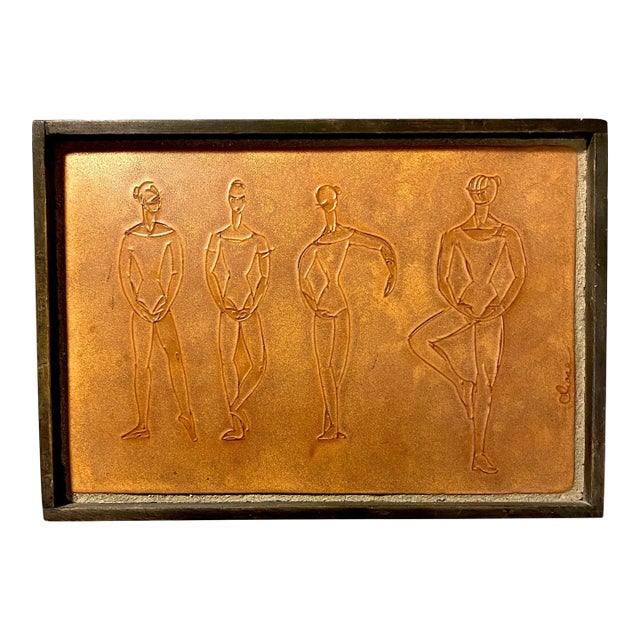 Adele Chase Ceramic Tile Ballet Dancers Berkeley San Francisco Ballerinas Decor For Sale