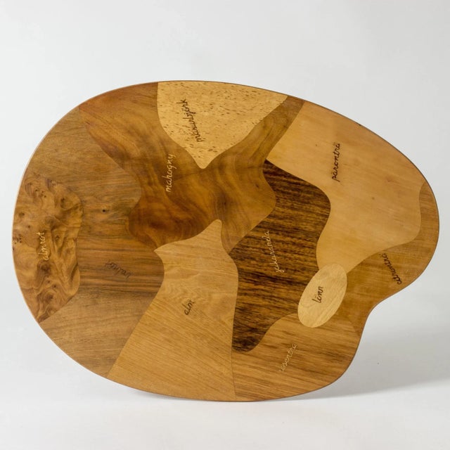 1950s Mid-Century Swedish Side Table with Inlays For Sale - Image 5 of 11