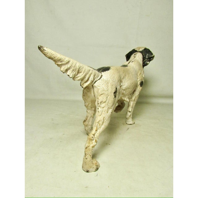 Vintage Hubley Cast Iron English Setter or Pointer Dog Doorstop For Sale In San Francisco - Image 6 of 17