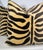 Transitional Schumacher "Ze'bre Epingle" in Brown/Beige 22" Pillows-a Pair For Sale - Image 3 of 3