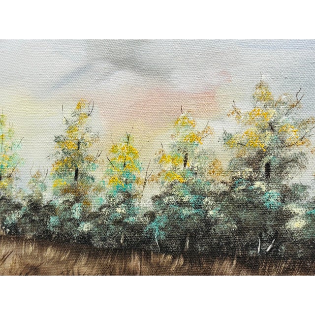 Signed Cooper Rustic Barn Landscape Oil Painting in Wood Frame For Sale In Greensboro - Image 6 of 12