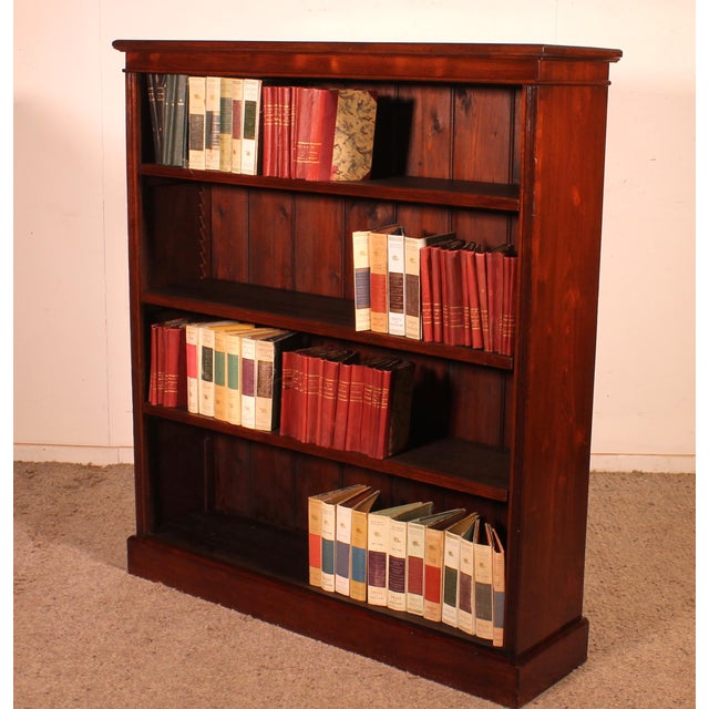 19th Century Mahogany Open Bookcase For Sale - Image 12 of 14