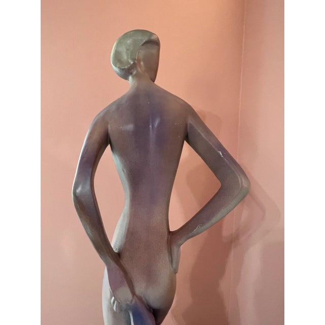 Pink Purple Woman Sculpture by Austin Productions, custom made in 1980s