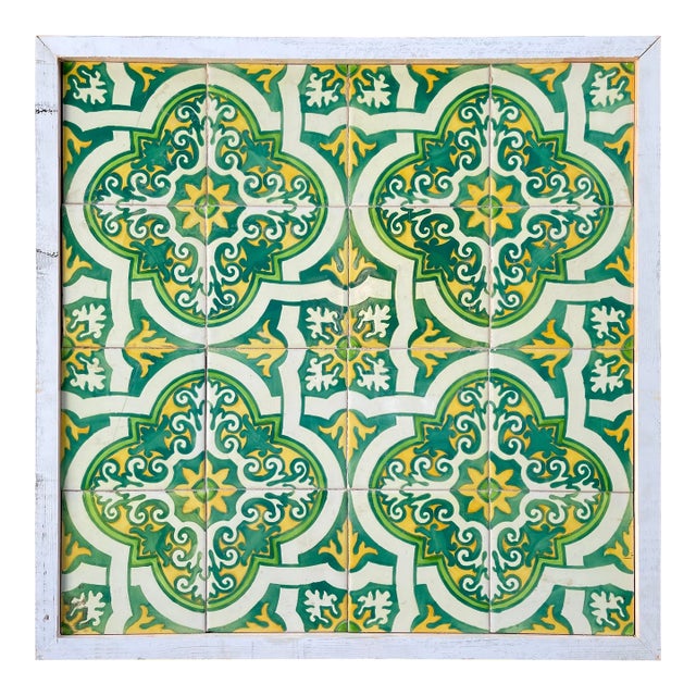 Ceramic Mexican Tile Plaque or Table Top For Sale