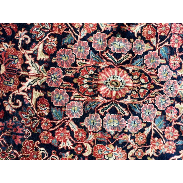 Textile Early 20th Century Antique Persian Sarouk Carpet Wedding Rug For Sale - Image 7 of 12
