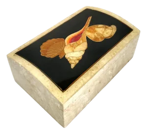 Jewelry Box Shells Seashells Marble