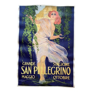 San Pellegrino Grande Stagione Poster after Leopoldo Metlicovitz, Italy, 1970s For Sale