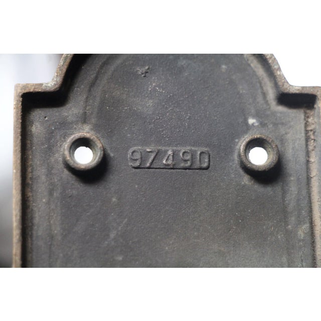 Vintage Art Deco 16.5 In. Bronze Door Pull For Sale - Image 4 of 4