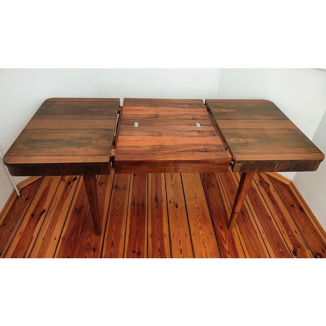 Czechoslovakian Extendable Dining Table by Jindřich Halabala for Up Závody, 1950s For Sale - Image 9 of 18