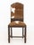Cow Hide Upholstered Side Chair, with fluted front legs and carved floral motif to base of backrest. 40" H x 18" W x 20"...
